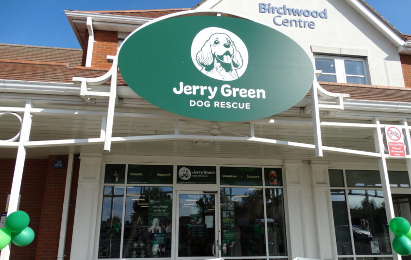 Jerry Green Dog Rescue Birchwood Charity Shop Front