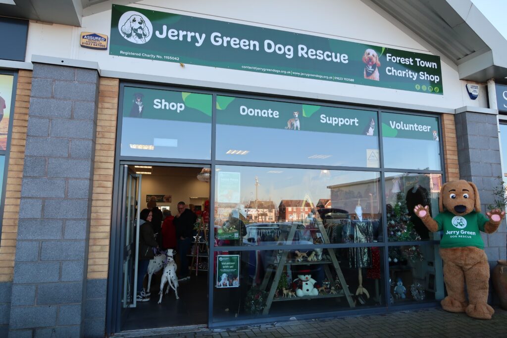 Jerry Green Dog Rescue Forest Town Charity Shop front